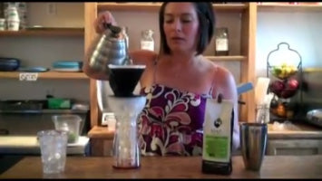Heather Perry making Iced Coffee
