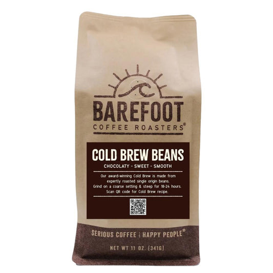 Bag of Barefoot Coffee Roasters Cold Brew Beans 11oz