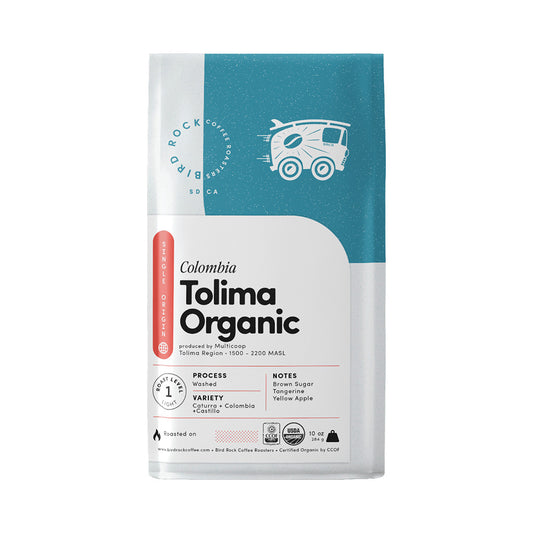 Bag of Bird Rock Coffee Roasters Colombia Tolima Organic