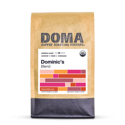 12 ounce bag of Doma Coffee Roasting Dominic's Blend