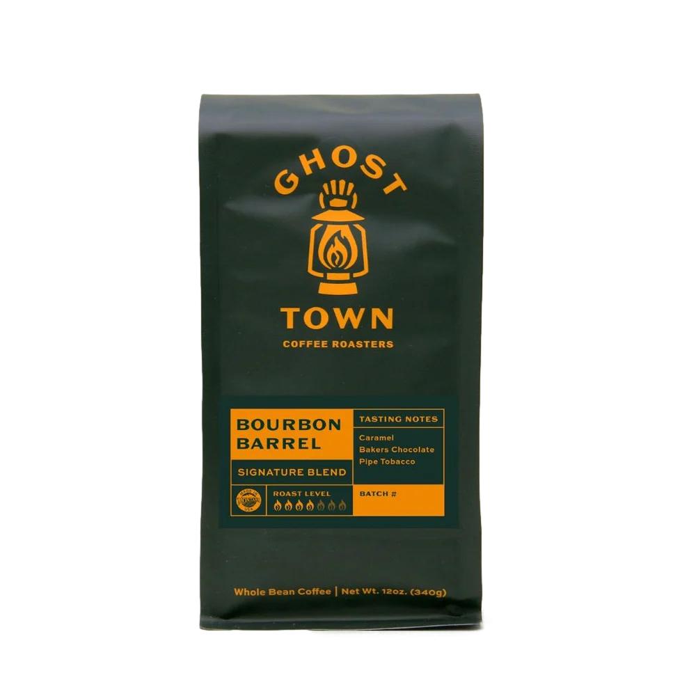 Bourbon Barrel Conditioned Blend – Ghost Town Coffee Roasters main product