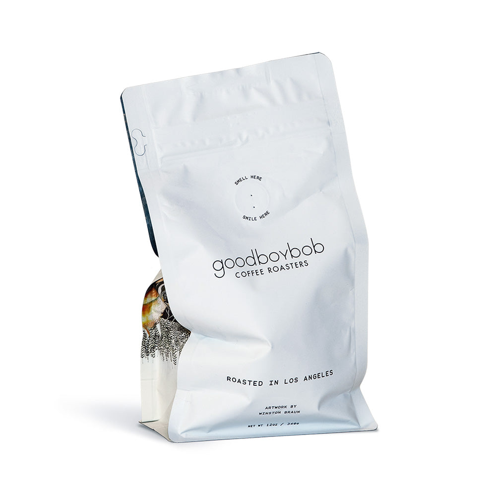 Back of bag of Goodboybob Coffee Roasters Ascent Light Blend