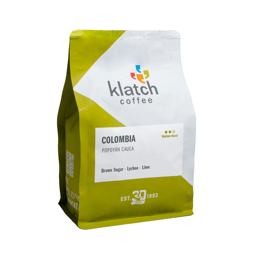 12 ounce bag of Klatch Coffee Colombia Popoyan Cauca – Klatch Coffee main product