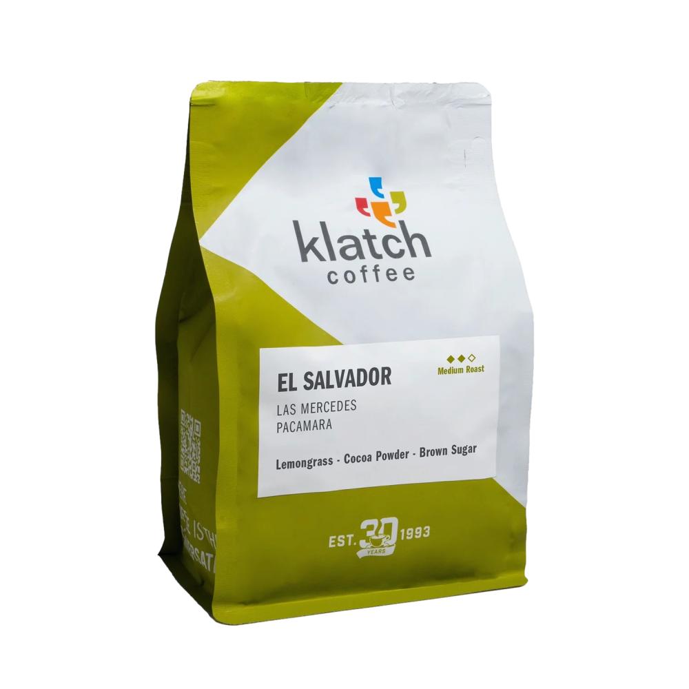 Klatch Coffee bag with El Salvador flavor details on a white background – Klatch Coffee main product