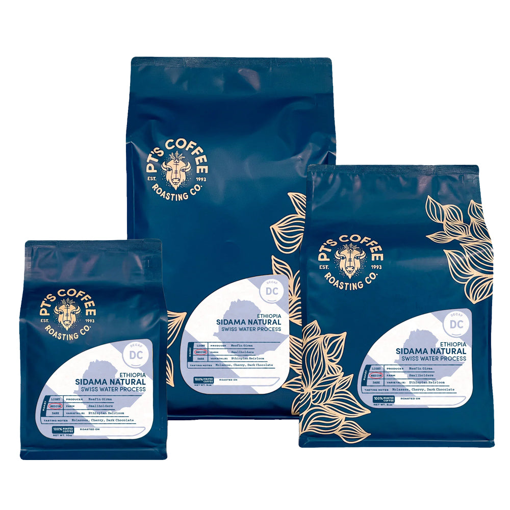 Ethiopia Sidama Natural SWP Decaf – PT's Coffee main product