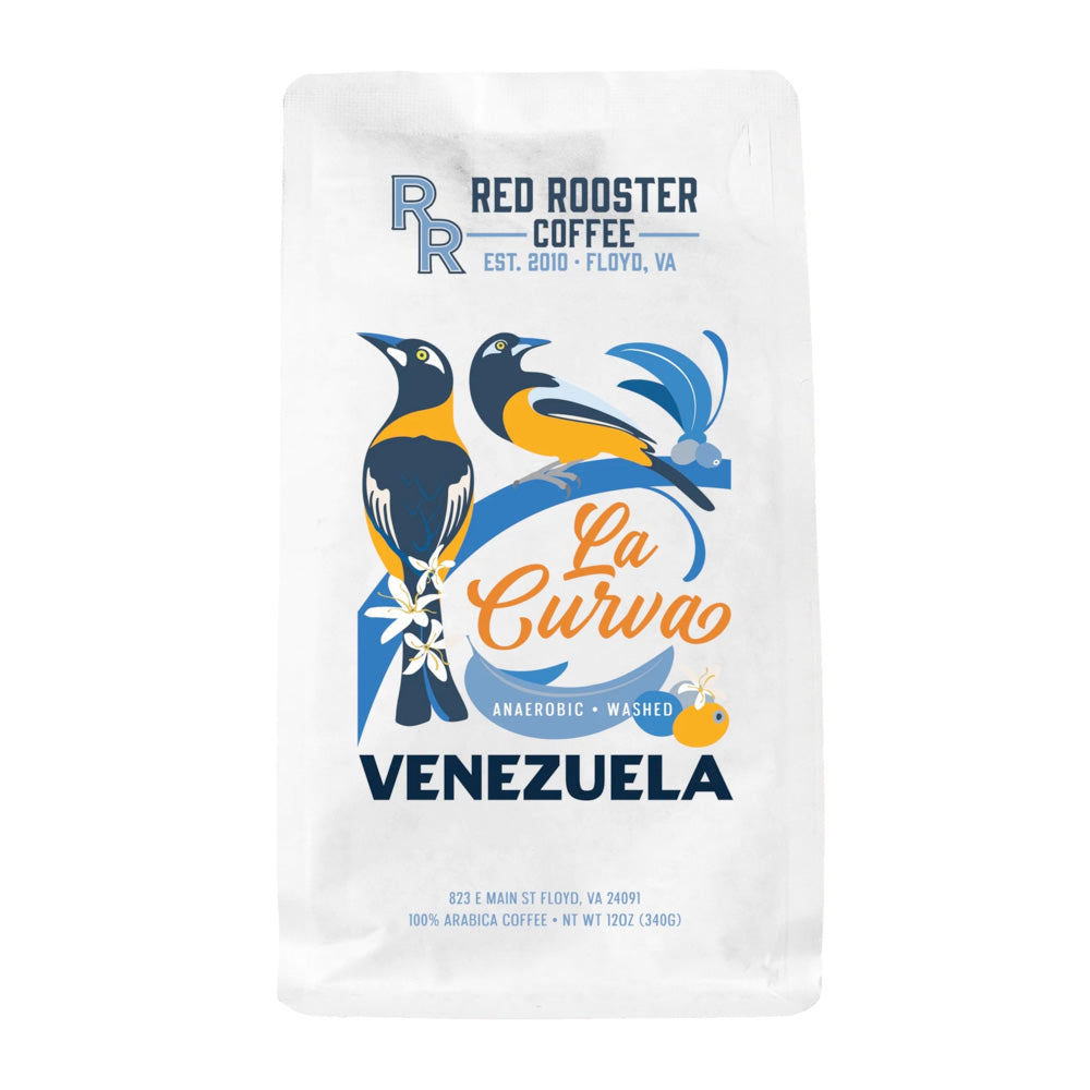 Bag of Red Rooster Coffee Venezuela La Curva – Red Rooster Coffee main product