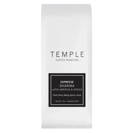 Bag of Temple Coffee Dharma Espresso Blend
