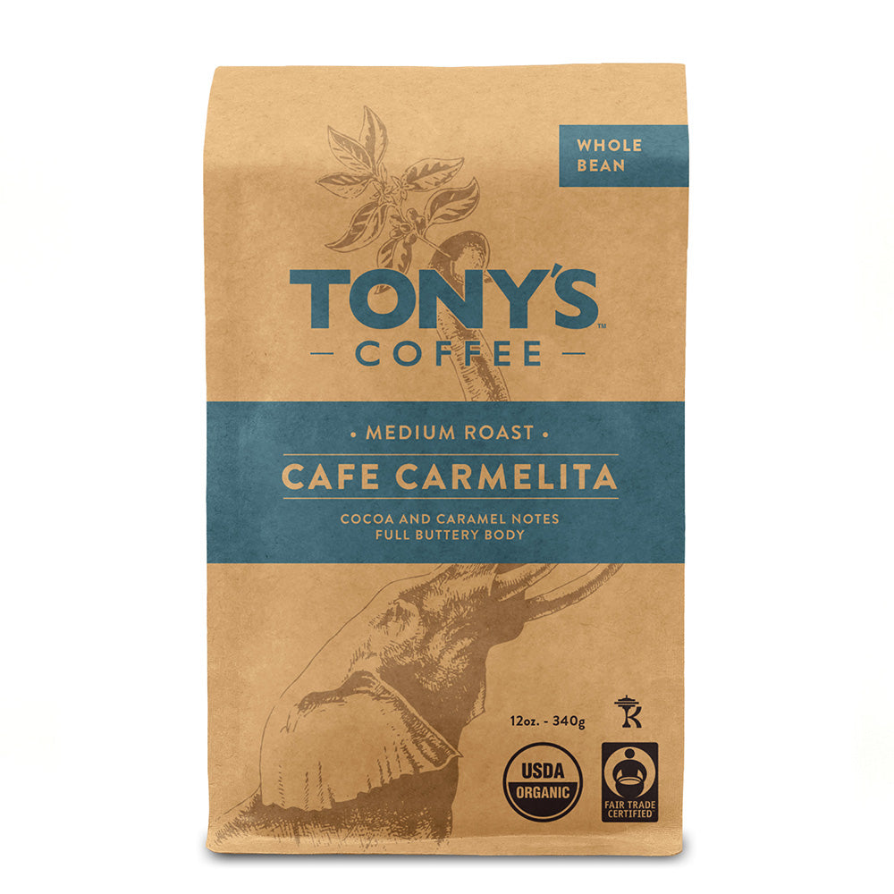 Bag of Tony's Coffee Cafe Carmelita – Tony's Coffee main product