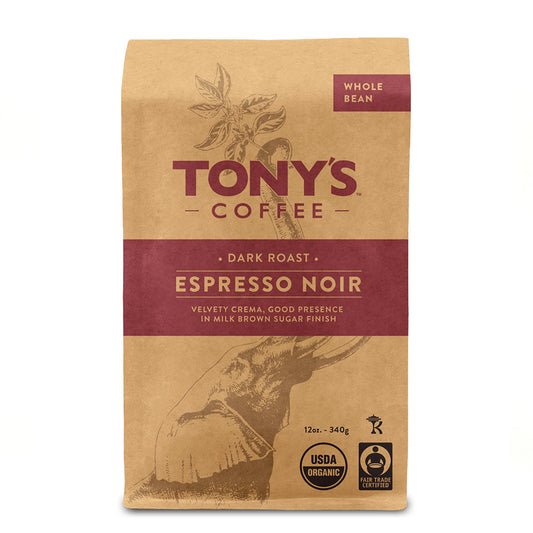 Bag of Tony's Coffee Espresso Noir