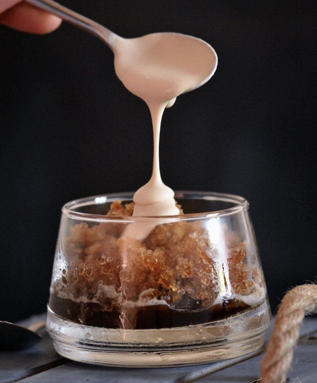 Pouring an Espresso Granita Ice Cream Party