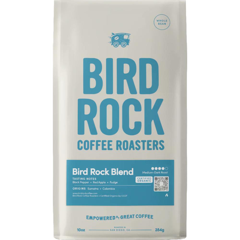 Bird Rock Coffee Roasters package on a white background