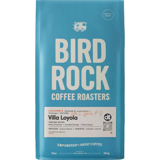 Bird Rock Coffee Roasters package on a white background