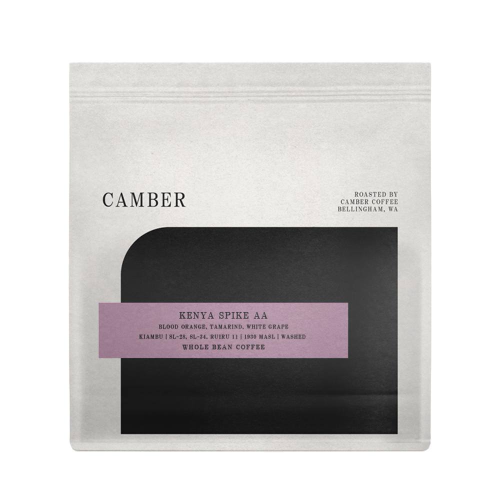 Camber coffee package with black label on a white background – Camber Coffee main product