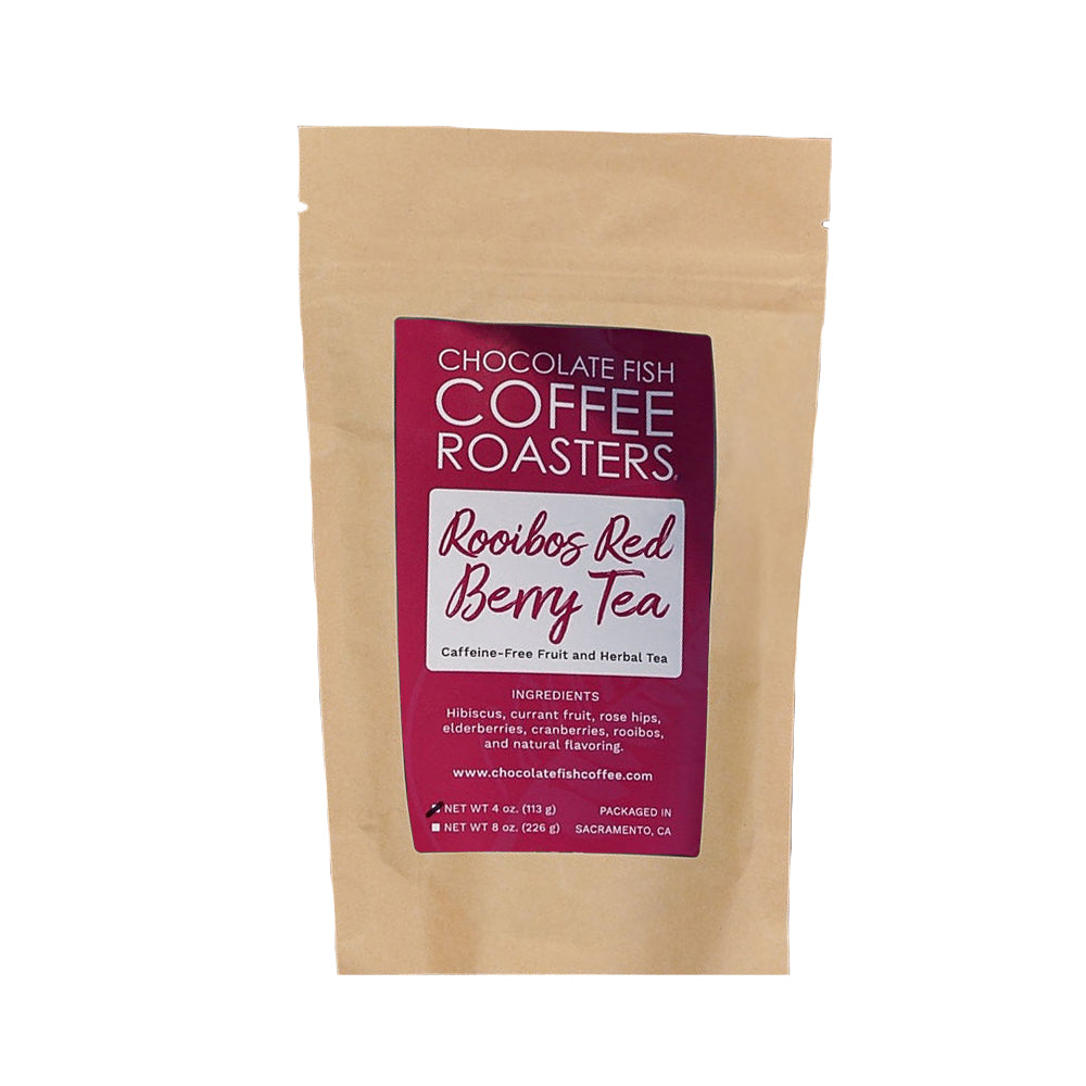 Bag of Chocolate Fish Coffee Roasters Rooibos Red Berry Tea