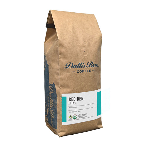 Bag of Dallis Bros Coffee Red Den Blend