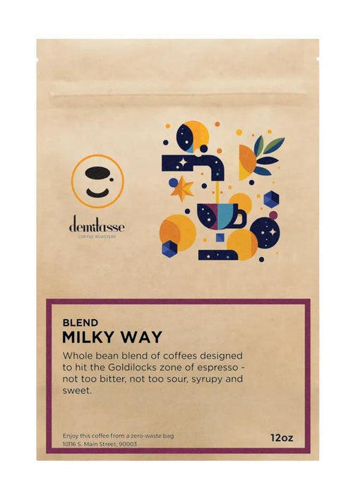 demitasse coffee milky way blend coffee bag 12oz size