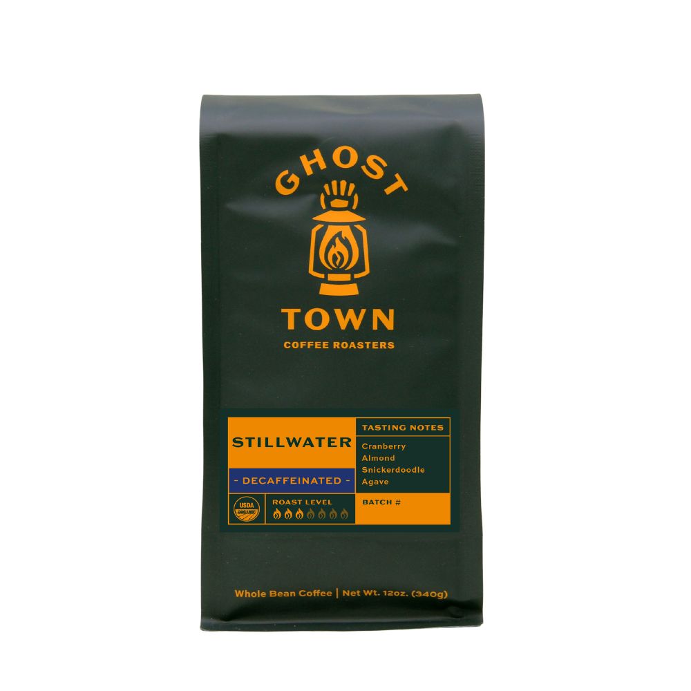 Bag of Ghost Town Coffee Roasters Stillwater Decaffeinated