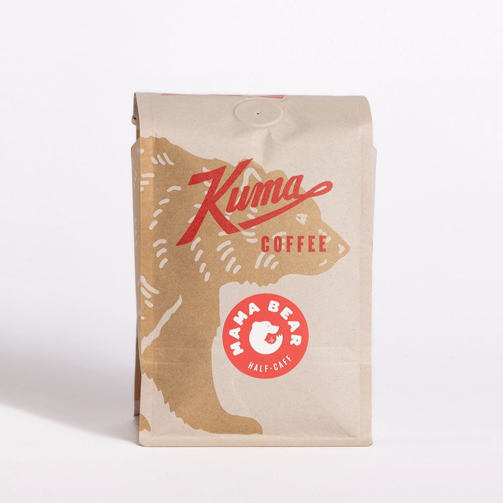 Bag of Kuma Coffee Mama Bear Half Caff