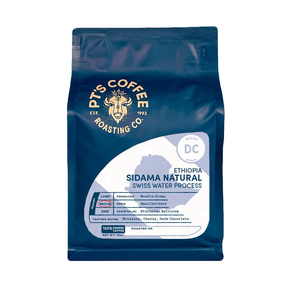 Ethiopia Sidama Natural SWP Decaf – PT's Coffee main product