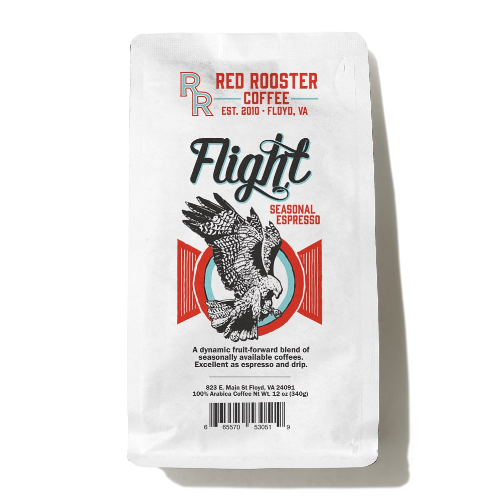 Bag of Red Rooster Flight Seasonal Espresso Coffee