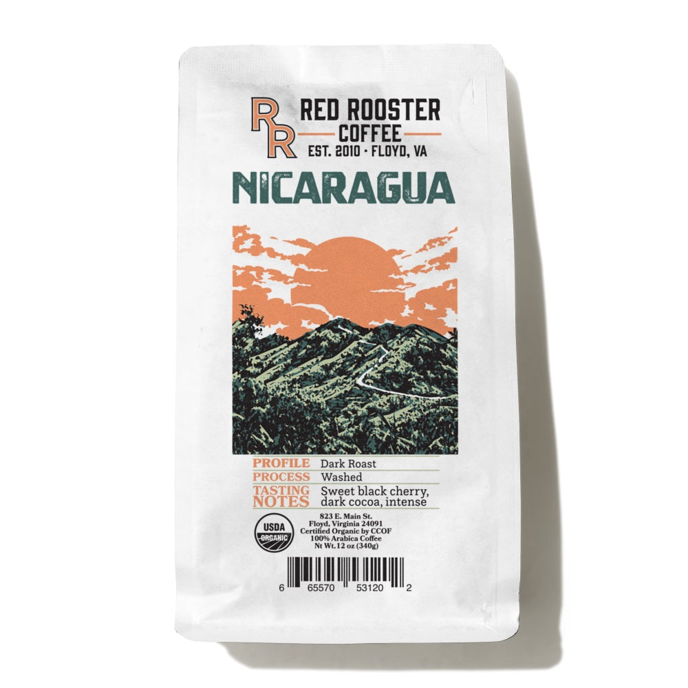 Bag of Red Rooster Organic Nicaragua Coffee