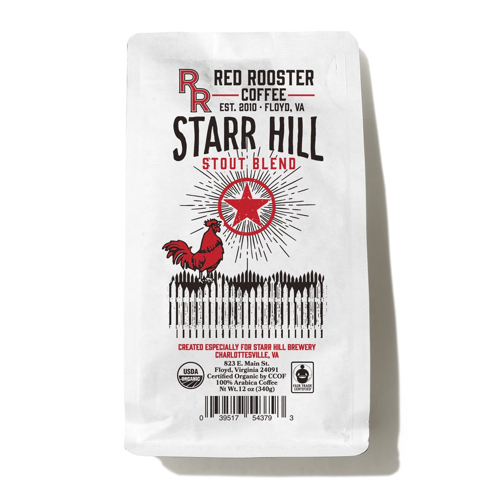 Bag of Red Rooster Organic Starr Hill Stout Blend Coffee
