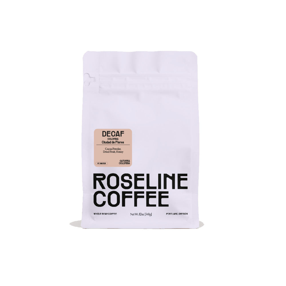 Bag of Roseline Coffee Decaf Colombia Oludad de Flores