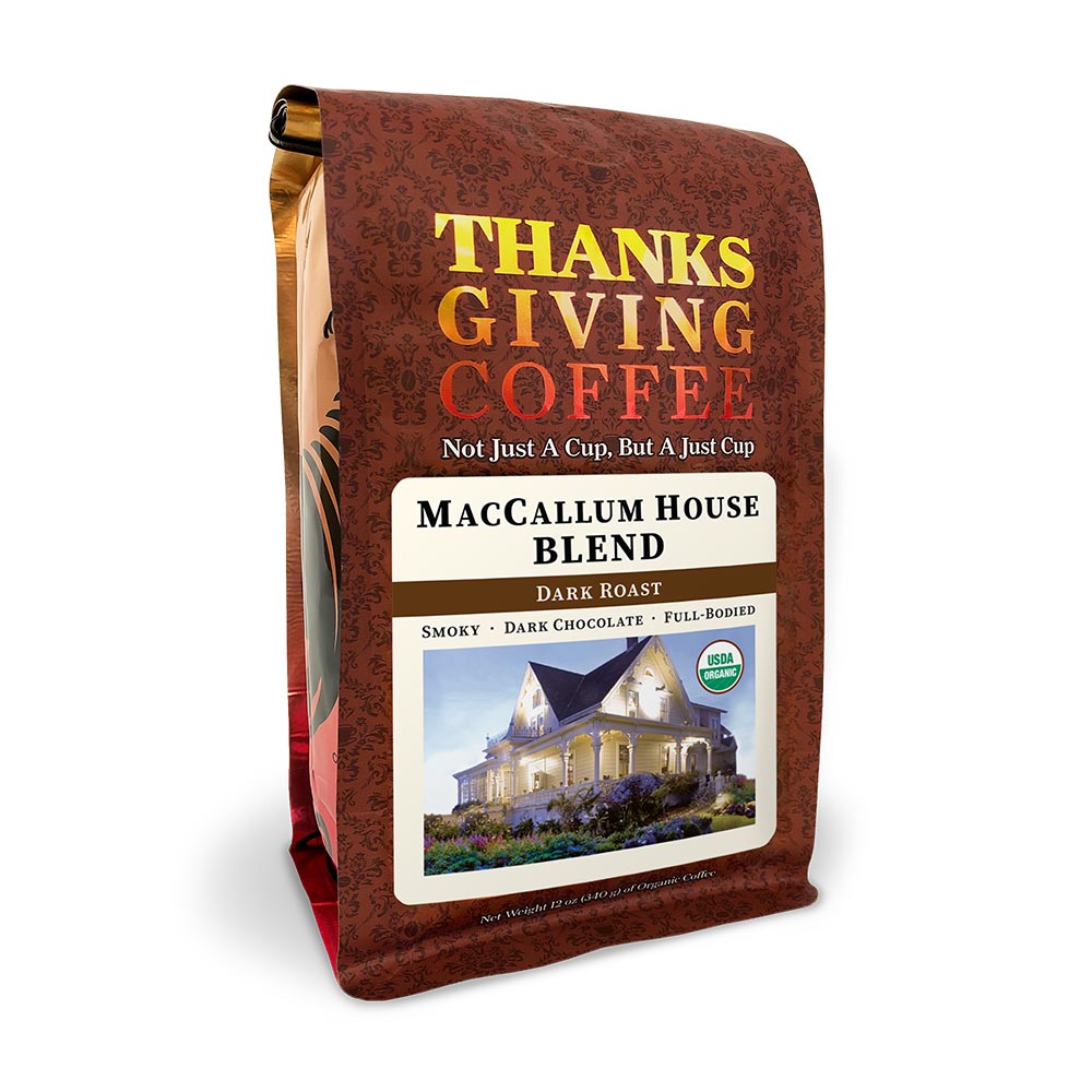 Bag of Thanksgiving Coffee MacCallum House Blend