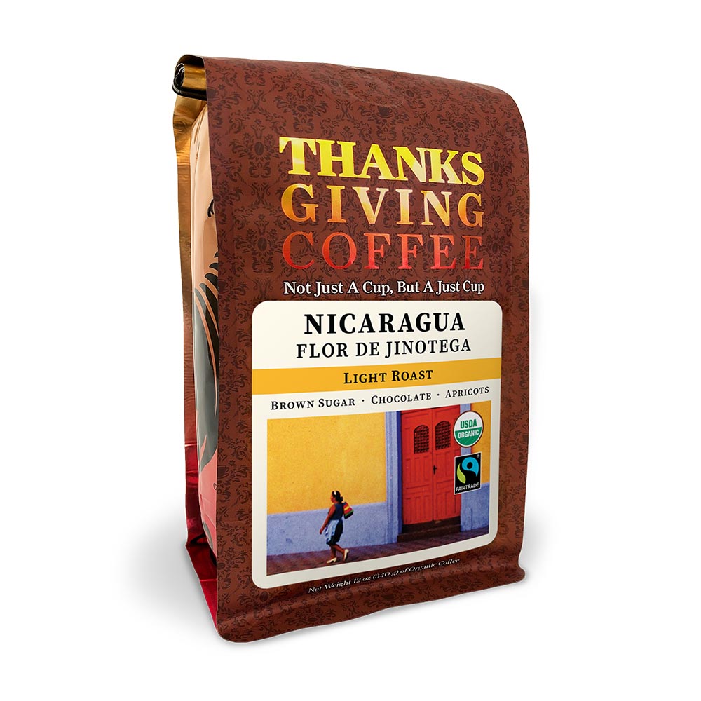 Bag of Thanksgiving Coffee Nicaragua Flor de Jinotega Light Roast