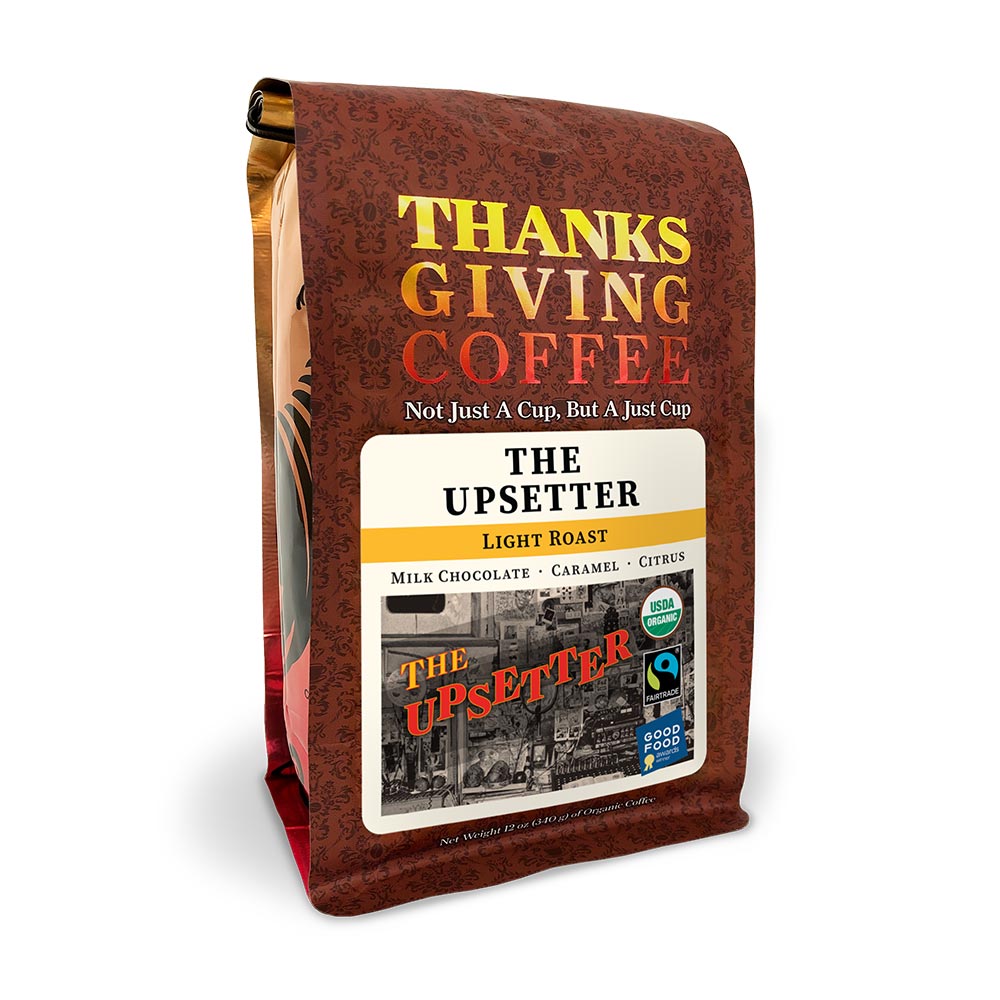 Bag of Thanksgiving Coffee Upsetter Light Roast