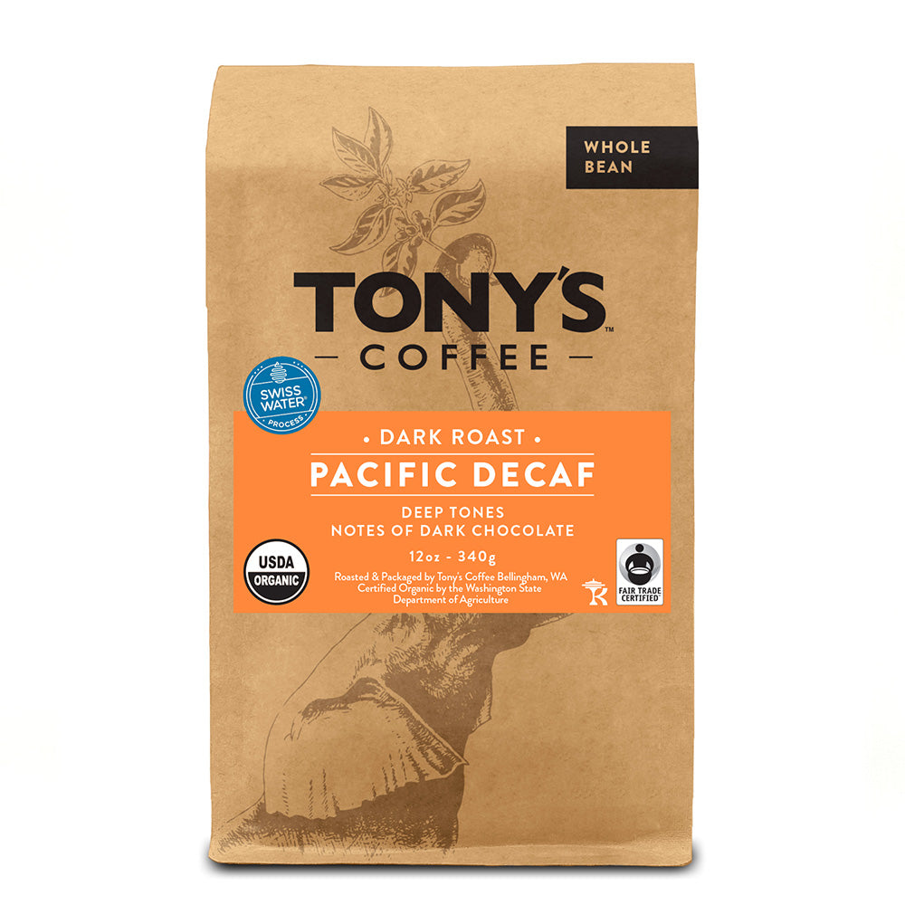 Bag of Tony's Coffee Pacific Decaf